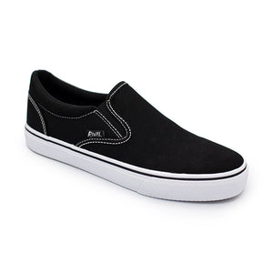 Open image in slideshow, Women&#39;s Deuces Twin Gore Canvas Slip-On - Black / White
