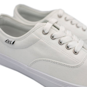 Men's Trips Lace-Up Canvas - White / White